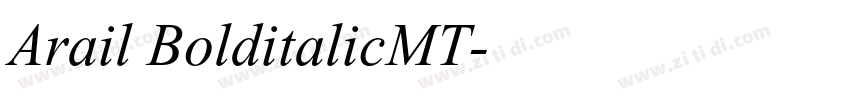 Arail BolditalicMT字体转换
